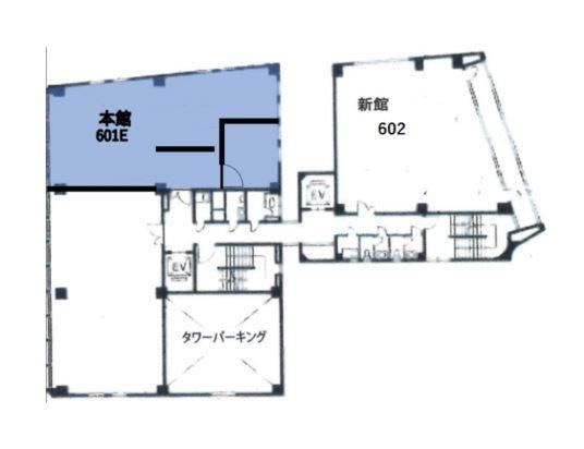 拡大写真：ほうらいやビル 6階602の間取り
