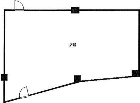 拡大写真:茨木市中津町 1Dの間取り