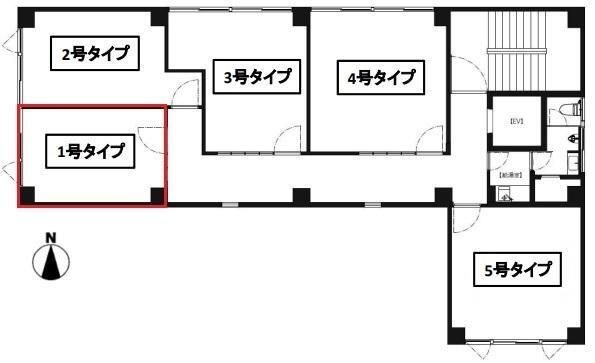 拡大写真:大阪市中央区北久宝寺町2丁目 2階201の間取り