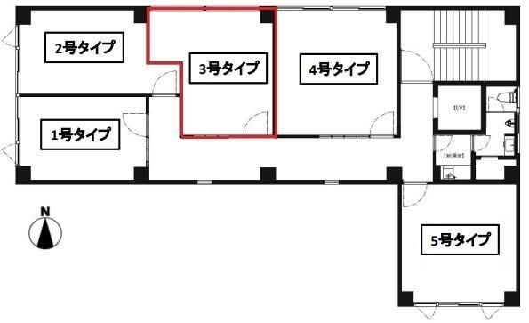 拡大写真:大阪市中央区北久宝寺町2丁目 3階303の間取り