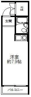 拡大写真：第二扶栄ビル 5階５Cの間取り
