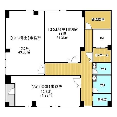 拡大写真:Ruby-cell TOWER 3階301の間取り