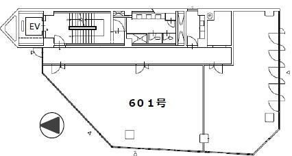 拡大写真：建協ビル 6階601の間取り