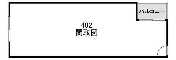 拡大写真:エスエルビル 4階402の間取り