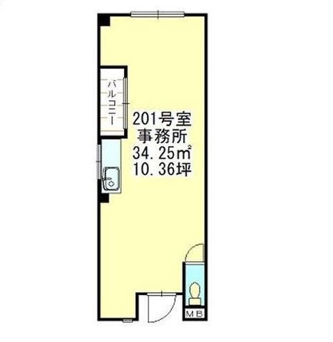 拡大写真:和泉市葛の葉町2丁目 2階201aの間取り