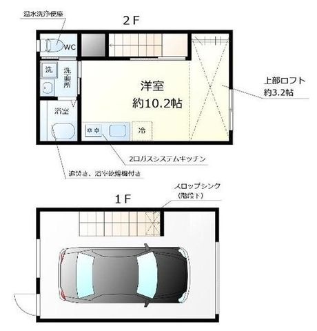 拡大写真:和泉市上町 1階3aの間取り