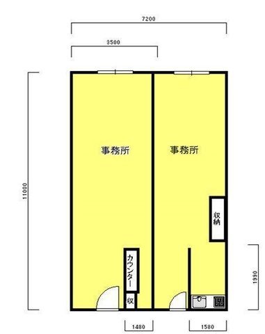 拡大写真：マルシンビル 2Fの間取り