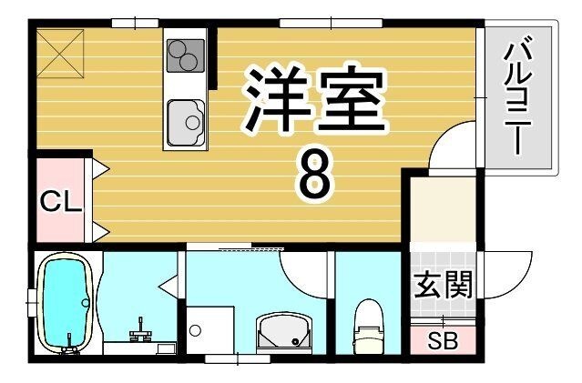 拡大写真:神戸市長田区駒ケ林町1丁目 202の間取り