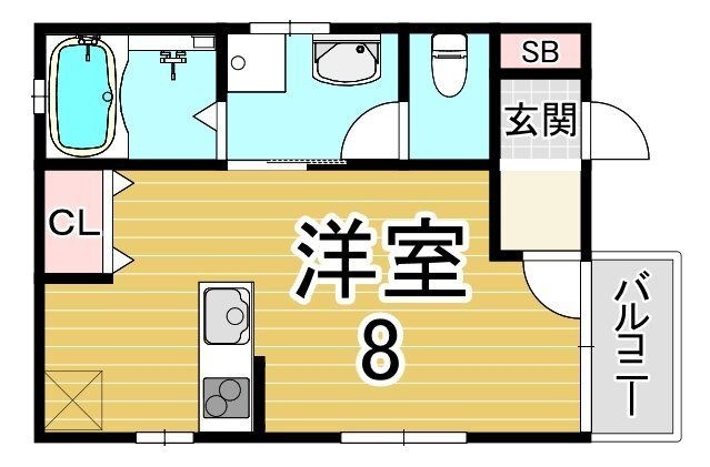 拡大写真:神戸市長田区駒ケ林町1丁目 201の間取り