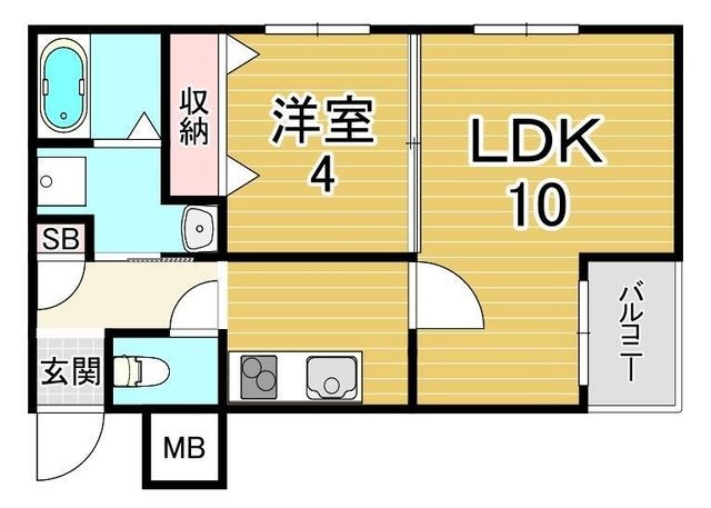 拡大写真:神戸市長田区松野通3丁目 105の間取り