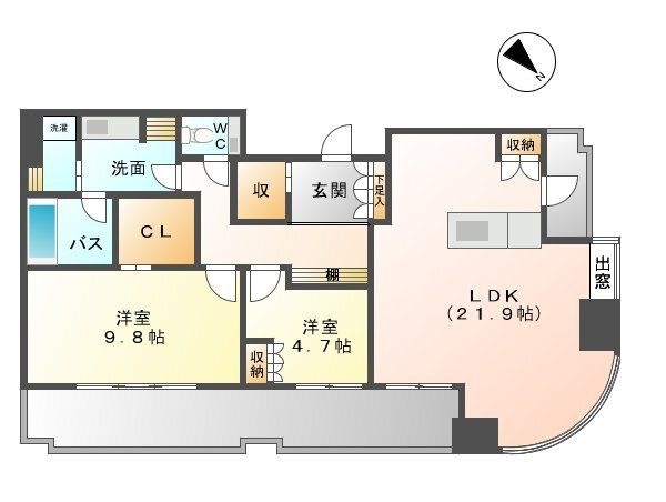 拡大写真:千種タワーヒルズ 19階1902の間取り