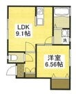 鴨方駅前シックスインの間取図