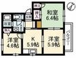 ノスタルジーハイツ B棟の間取図