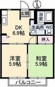 パークボナベンチャーハイツ B棟の間取図