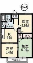 フレグランスK B棟の間取図