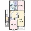 ヒカルサ鳥取浜村 Ⅰの間取図