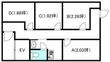 写真：大阪市平野区長吉長原１丁目 ５Fの間取図